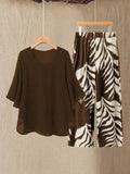 Chill Mode Co-Ord Set Half Sleeve T-shirt & Straight Leg Pant