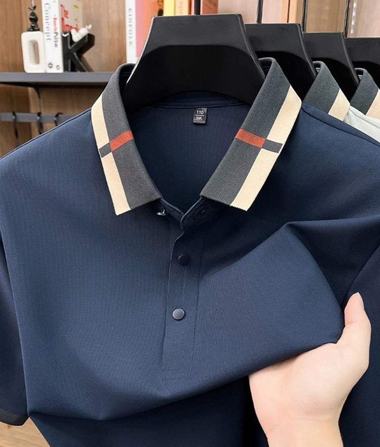 Regent Plaid-Trim Polo T-Shirt