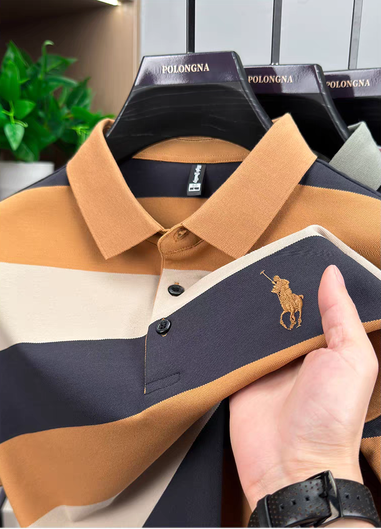 Heritage Crest Rugby Stripe Polo T-Shirt
