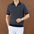 Monarch Geo Zip Knit Polo