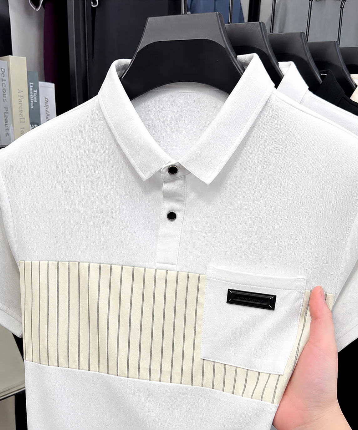 Striped Vault Accent Polo T-Shirt