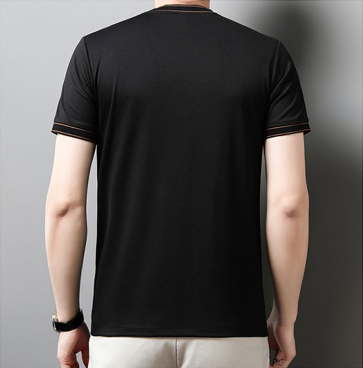 Refined Edge Contrast Crewneck Tee