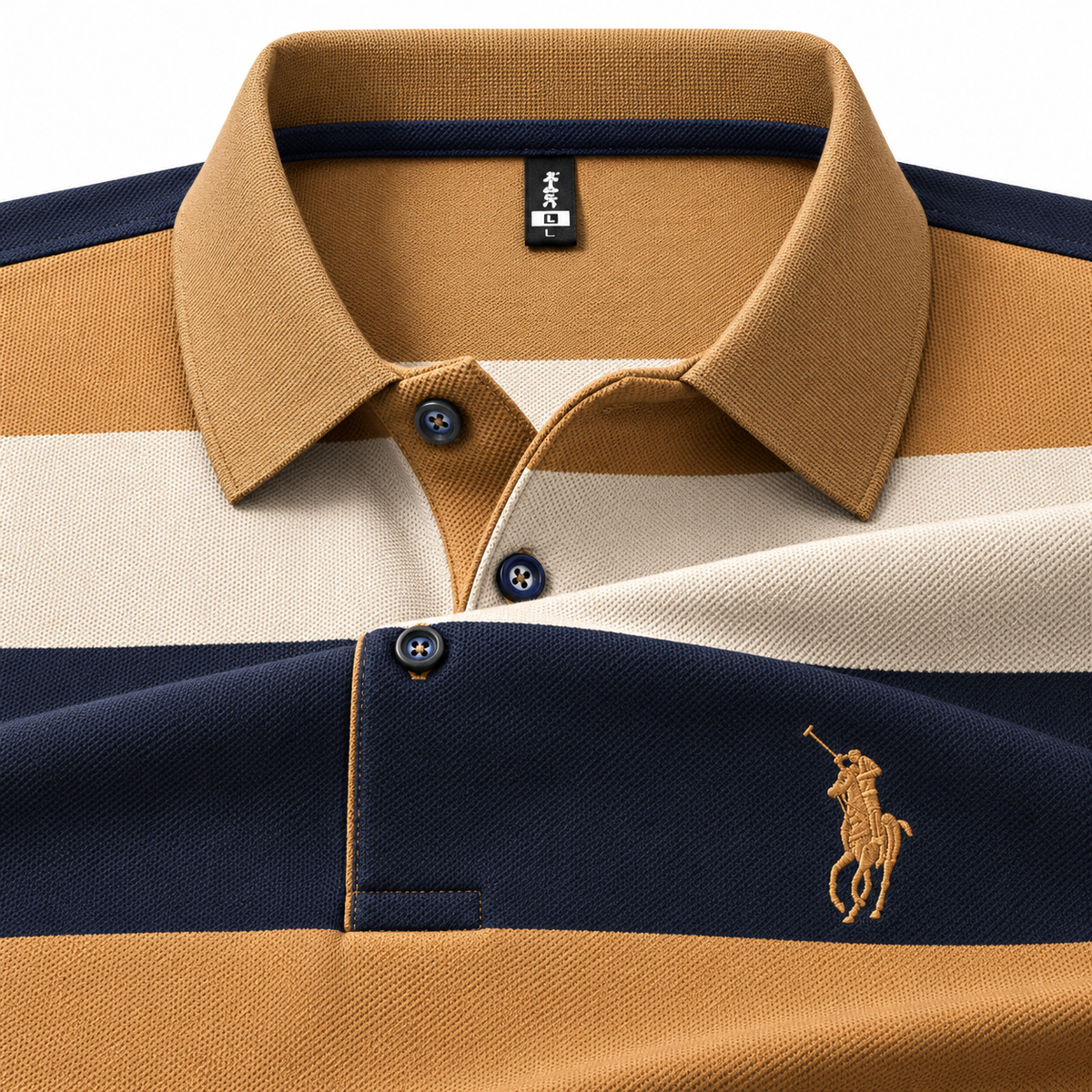Heritage Crest Rugby Stripe Polo T-Shirt