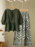 Chill Mode Co-Ord Set Half Sleeve T-shirt & Straight Leg Pant