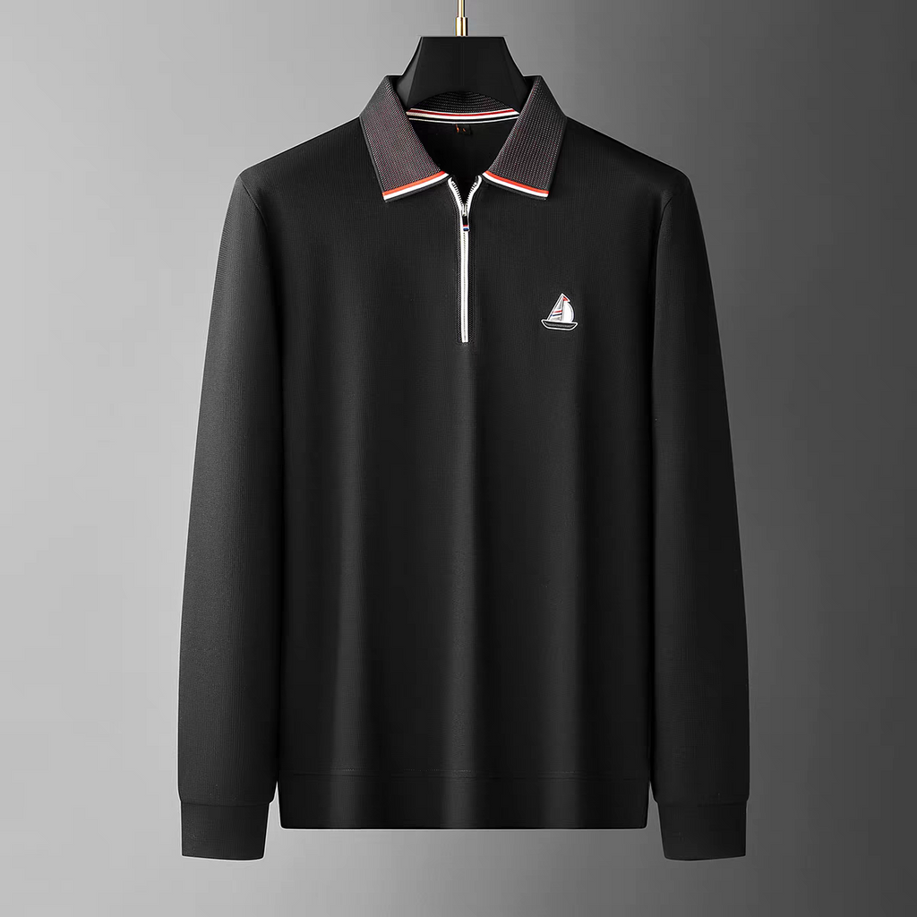 Goamen Voyager Elite Quarter-Zip Polo Full Sleeve T-shirt