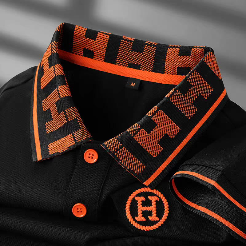 Goamen Signature Monogram Collar Polo T-Shirt