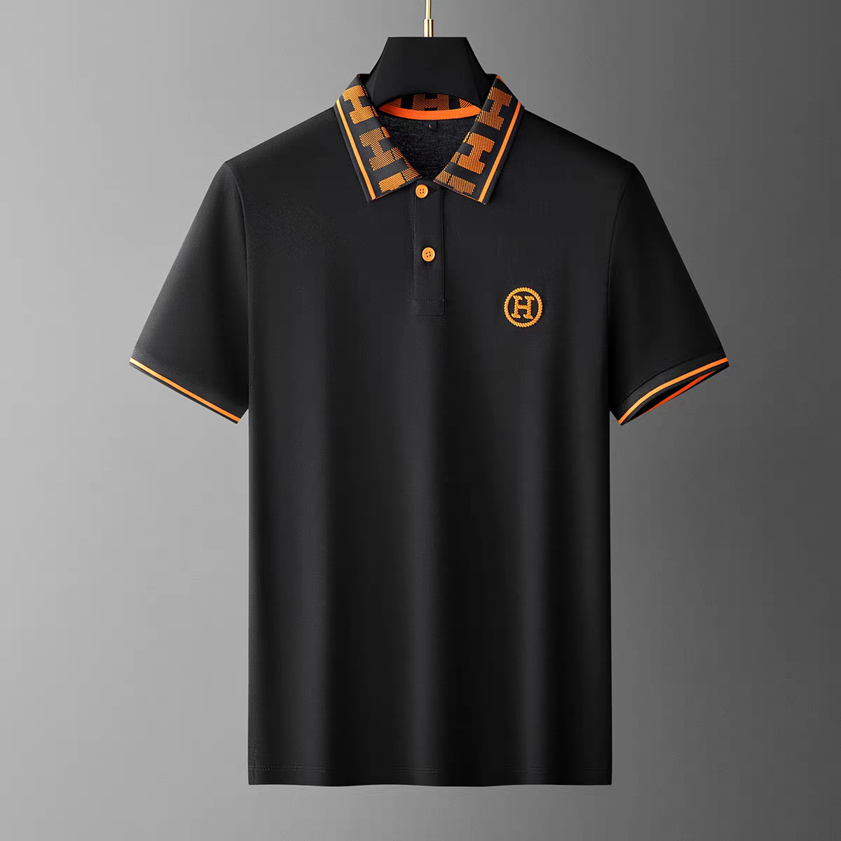 Goamen Signature Monogram Collar Polo T-Shirt