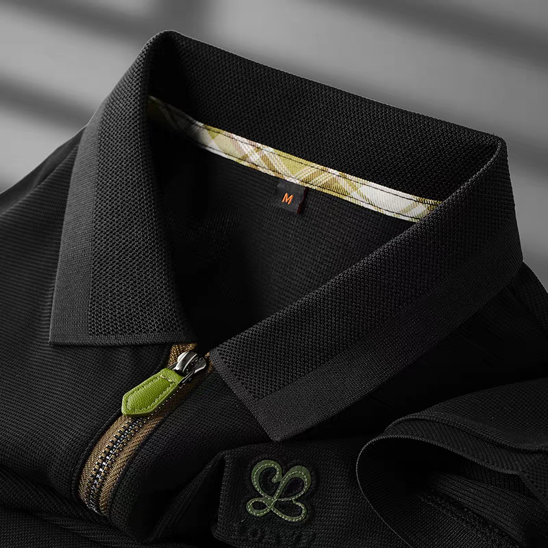 Goamen Luxe Motion Zip Polo T-Shirt